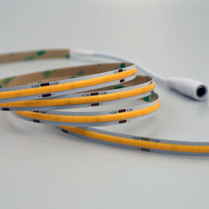 24V COB LED Strip Lights with 480 LEDs/M, 12W/M, 1200lm/M, CRI 90-92, 6500K