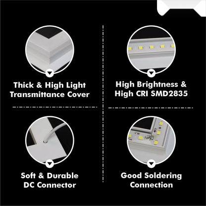 Double Square LED Ceiling Panel, 60x60cm, 40W 4000LM, 4000K