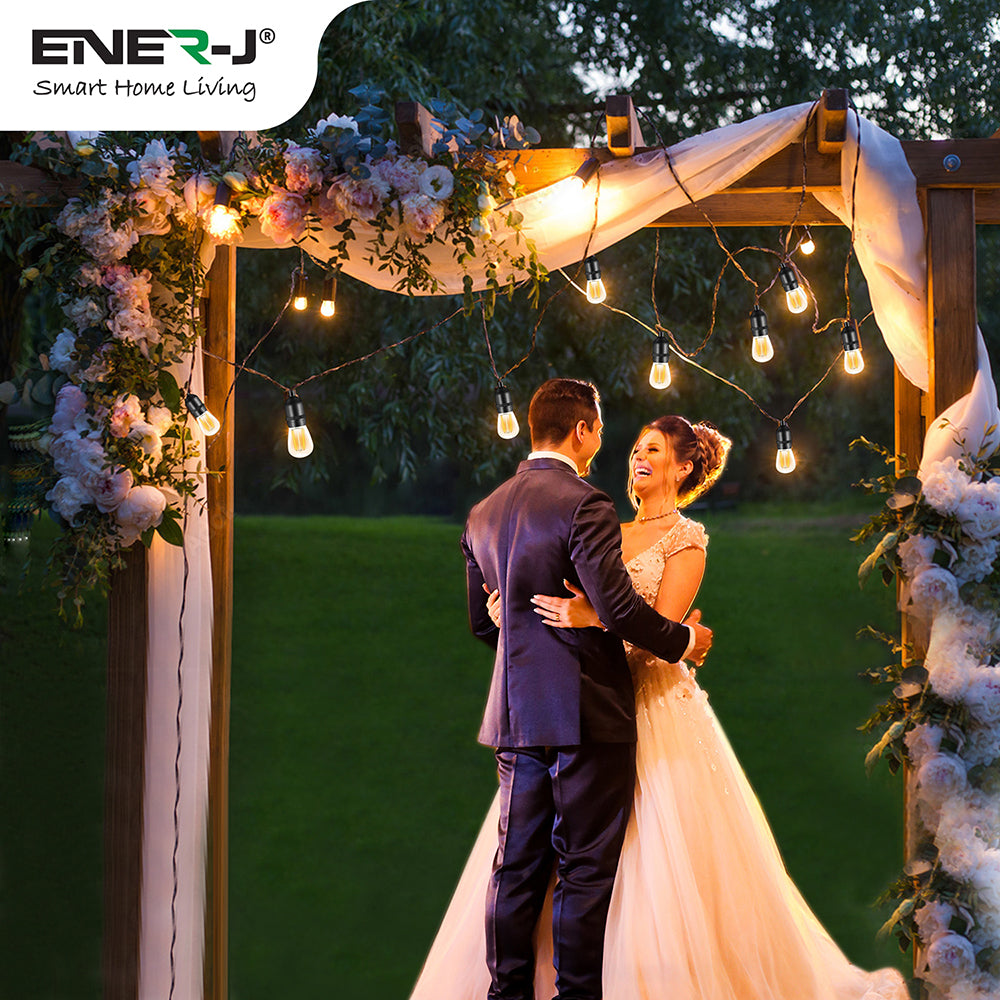 Ener-J LED Filament Bulb String Light Kit (inc 15x2W Filament LED Lamps)