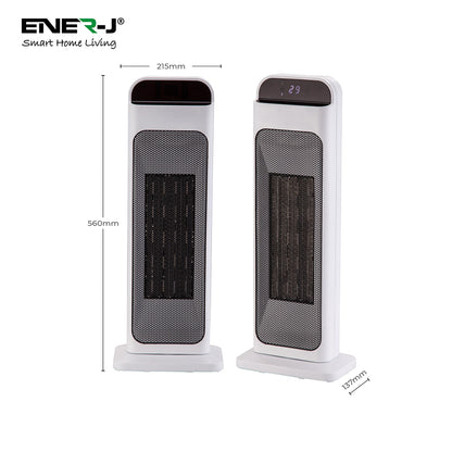 Smart PTC Ceramic Tower Heater 2000W WiFi Oscillation White