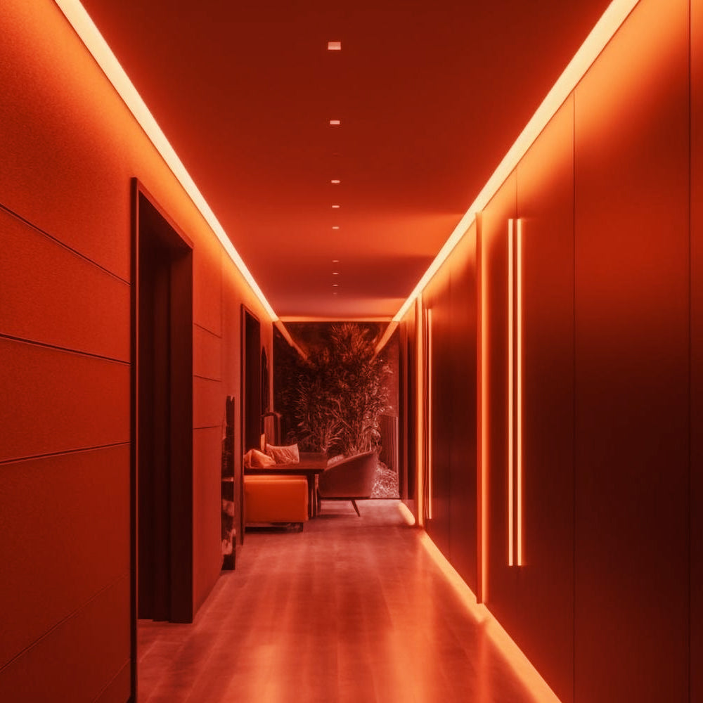 24V COB LED Strip Lights with 480 LEDs/M, 12W/M, 1200lm/M, CRI 90-92, Red Colour