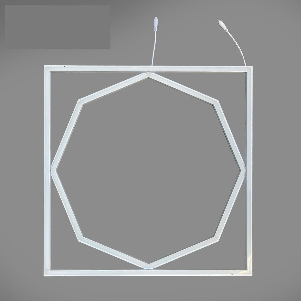 60x60cm LED Frame Panel Light, Hexagon Design, 40W 4000LM, 6000K