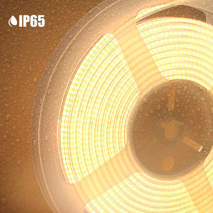 24V COB LED Strip Lights with 480 LEDs/M, 12W/M, 1020lm/M, CRI 90-92, 4000K, IP65
