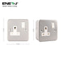 Metal Clad Single Wall Socket 13A Grey 240V