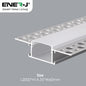 Recessed Plasterboard Trimless Aluminium LED Profile with Flange for Drywall, Size: 60mm x 14.35mm, Length 2 Meters