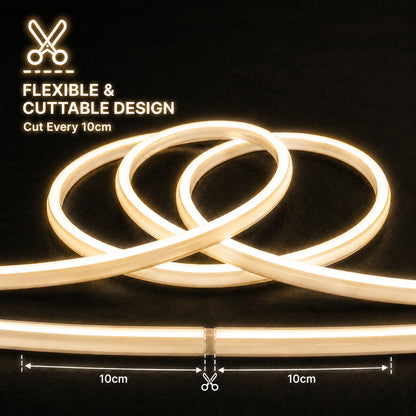 50M FCOB Neon Rope Light Kit, 10W/M, 800Lm/M, 4000K