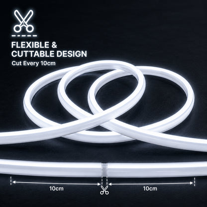 50M FCOB Neon Rope Light Kit, 10W/M, 800Lm/M, 6500K