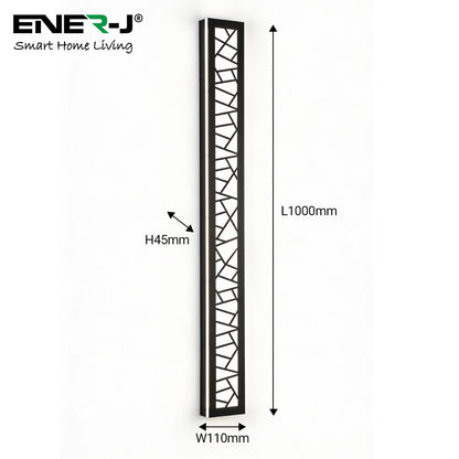 Ener-J Geometrical Acyralic Wall Lights with remote, Size L1000*W110, 48W with CCT & Dimming