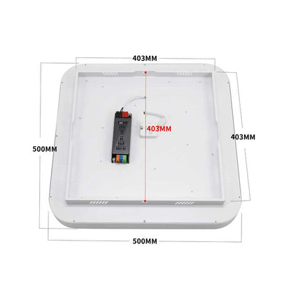 80W RGBIC Square Sky Ceiling Light, 500mm, White