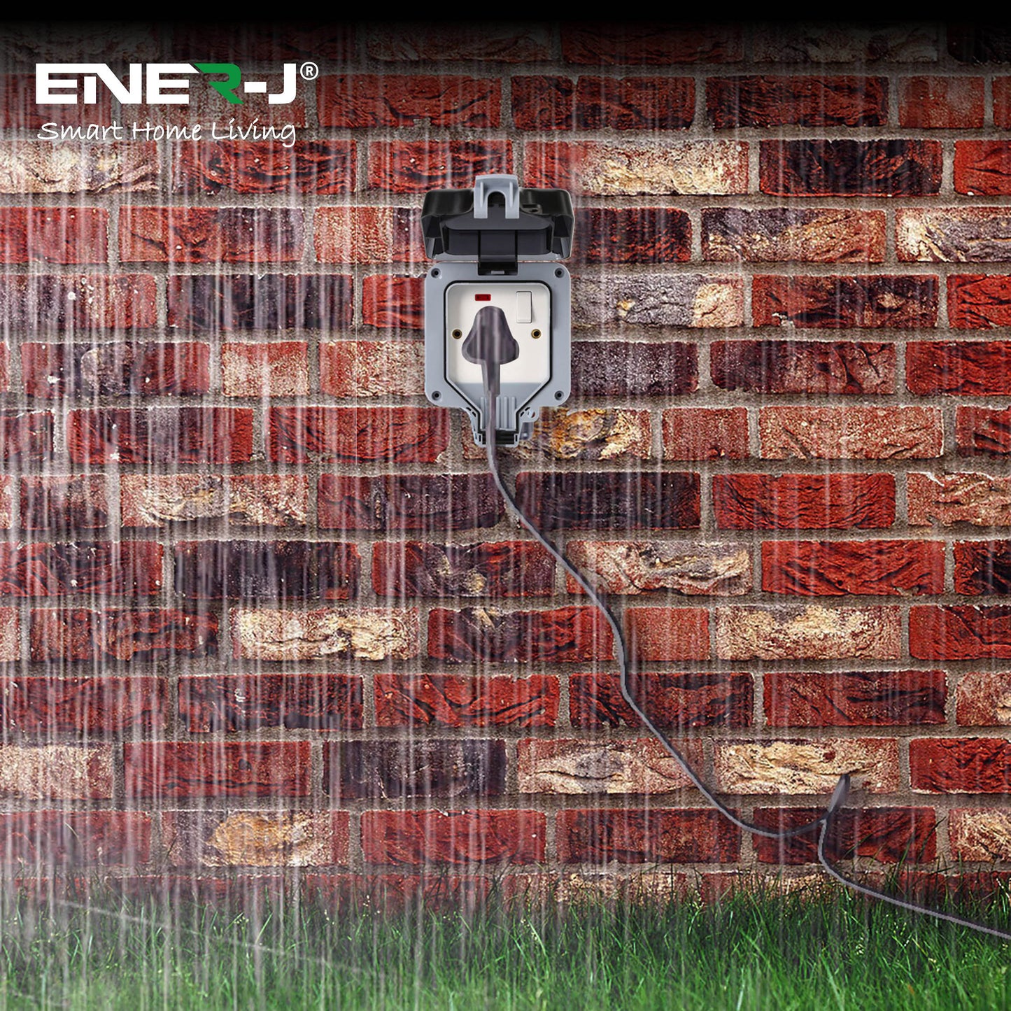 Waterproof 13A Single Outdoor Switched Socket Grey IP66 240V