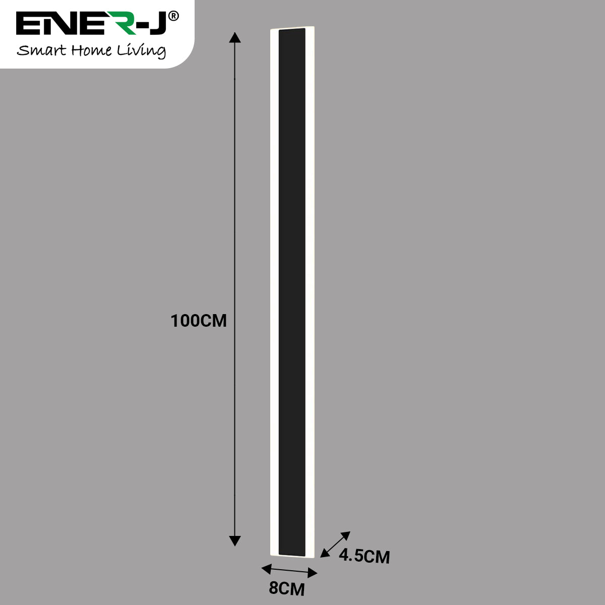 Ener-J 100 x 8 cms size Outdoor Acrylic Wall Lights, 48W Waterproof IP65 CCT Changing & Dimming through remote