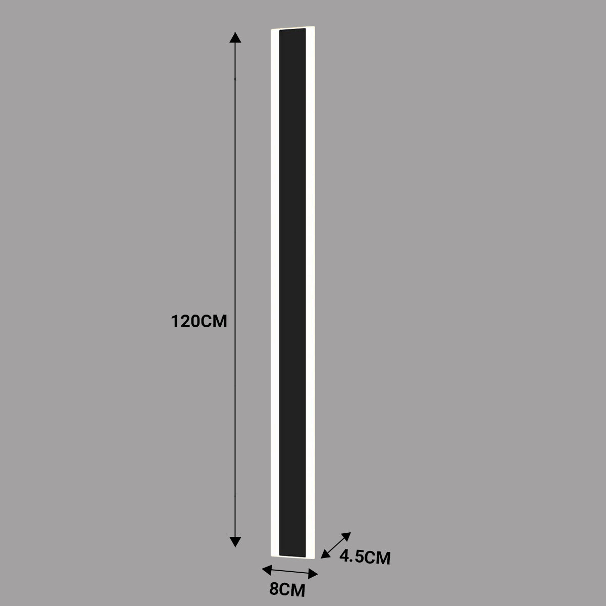 Ener-J 120 x 8 cms size Outdoor Acrylic Wall Lights, 24W Waterproof IP65 Warm White