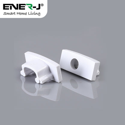 24.5mm x 6.85mm Aluminum Channel Profile with PC Cover - 2m Length (0.95mm Thickness)