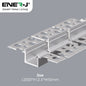 55mm x 12.5mm Recessed Plasterboard Trimless Aluminium LED Profile with Flange for Drywall - 2m Kit (1.2mm Thickness)