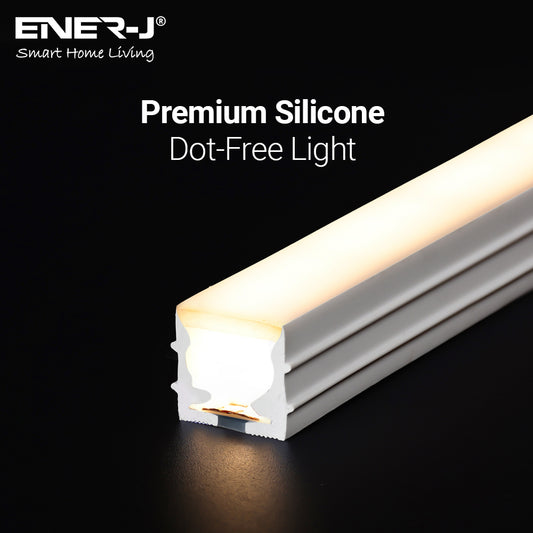 30 Meters 24V Silicon Neon Strip, Size: 10x10mm, IP65. Includes 30pcs Clips & 5 connector cable, Warm White