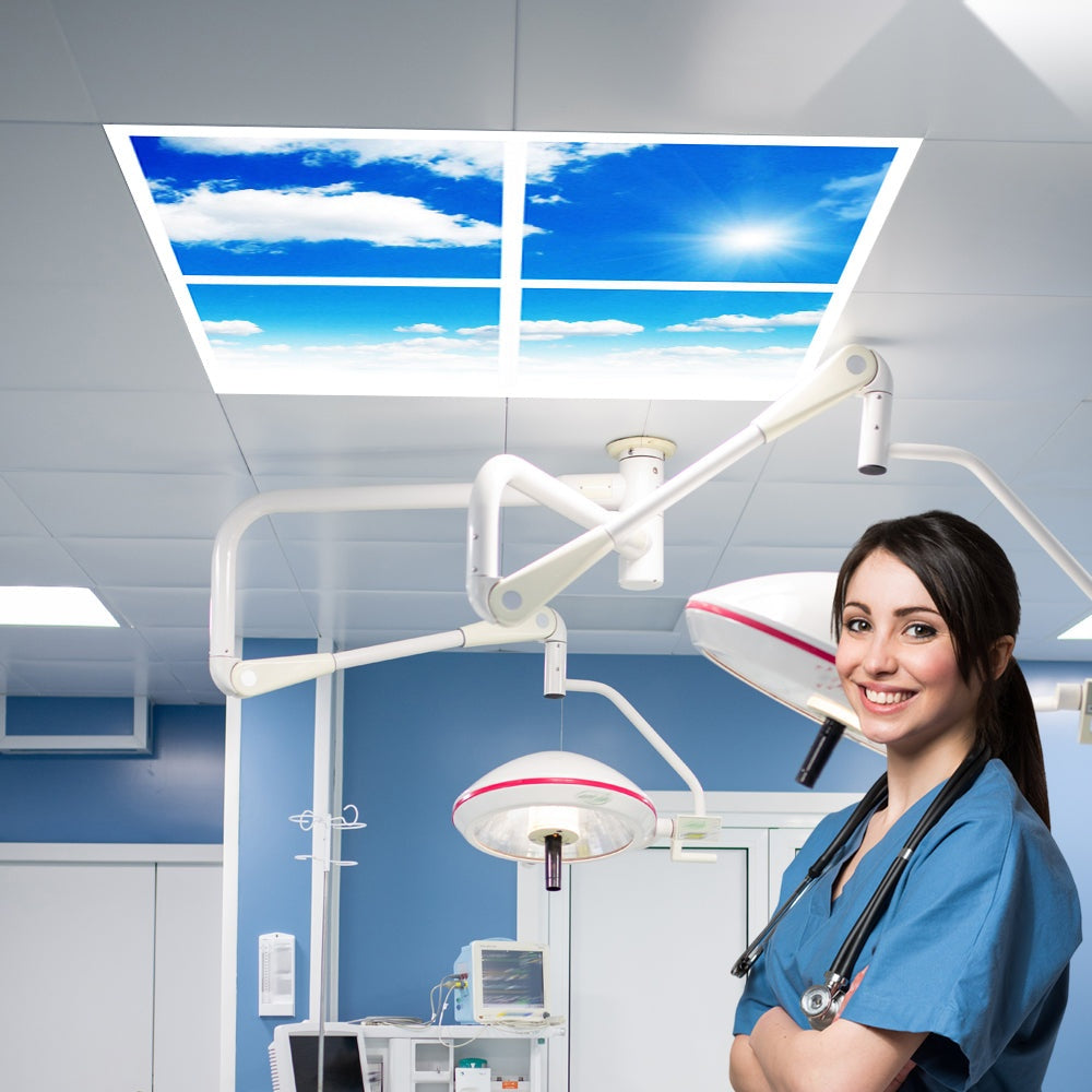 60X60 LED Sky Ceiling Panel 3D Effect Set of 4 units