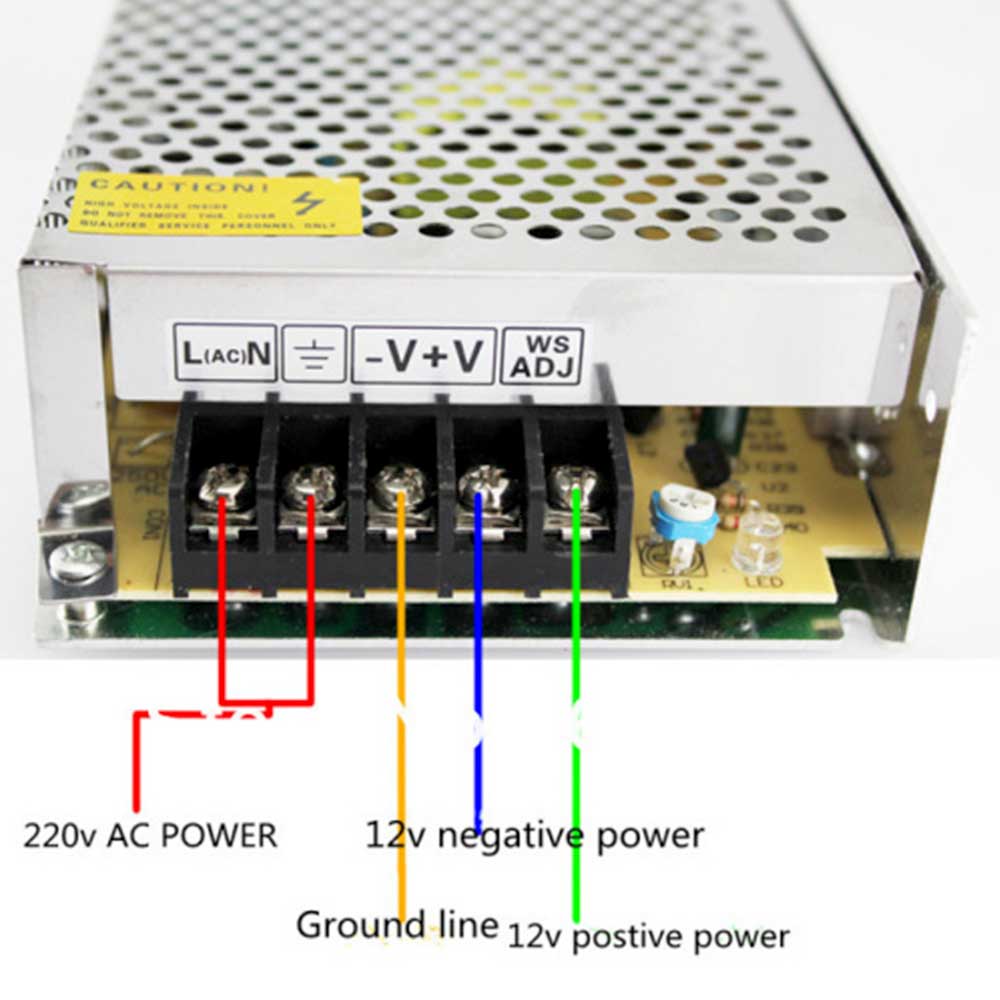 12V 5A 60W SMPS LED Driver, Metal Housing