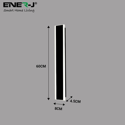 Ener-J 60 x 8 cms size Outdoor Acrylic Wall Lights, 32W Waterproof IP65 CCT Changing & Dimming through remote