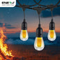 Ener-J 15M LED Bulb String Light Kit with 15 pcs Flame Effect Bulbs  & UK Plug, 1800K, IP65 (2pcs extra spare bulbs included)