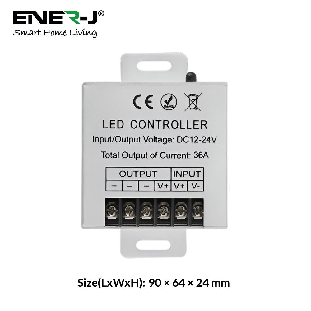 12V/24V Dimmable WiFi Controller for LED Strips, Max 360W