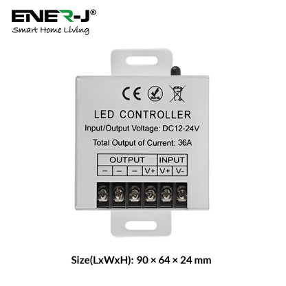 12V/24V Dimmable WiFi Controller for LED Strips, Max 360W