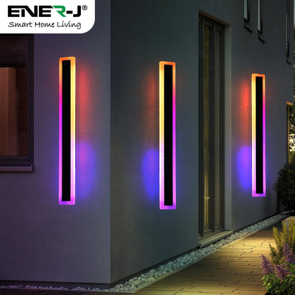 Ener-J 120 x 8 cms size Outdoor Acrylic Wall Lights, 24W Waterproof IP65 RGB