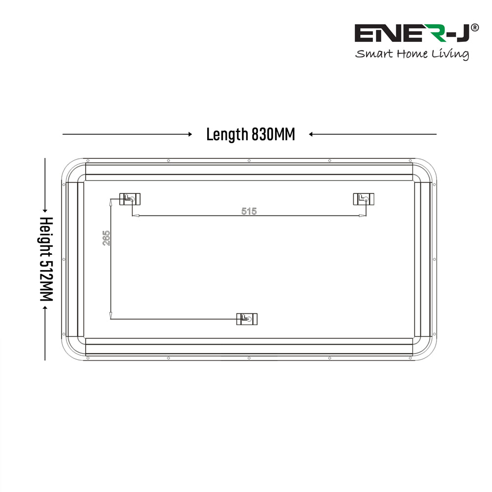 Smart Wall Heater Tempered Glass White 2000W 240V