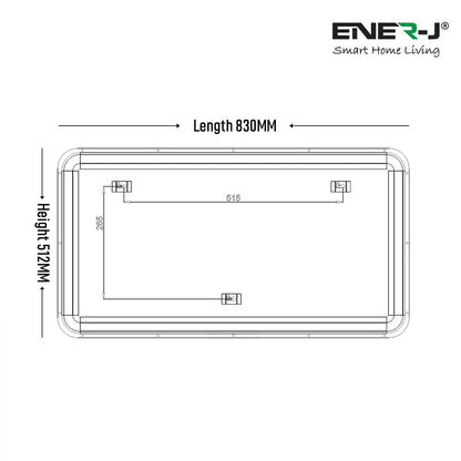 Smart Wall Heater Tempered Glass White 2000W 240V
