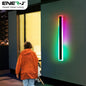 Ener-J 60 x 8 cms size Outdoor Acrylic Black Wall Lights, 12W Waterproof IP65 RGB