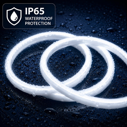 50M FCOB Neon Rope Light Kit, 10W/M, 800Lm/M, 6500K