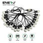 Ener-J 13 Meters RGB String Light Kit, 5V 5W (20 RGB Bulbs + IR Remote + UK Adapter)