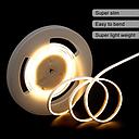 12V LED Neon Strip Kit, 3 Meters Silicon Neon Strip 6x12mm-120 LEDs/Mtr, 4 pcs Wall clips+5A Adapter, 3000K