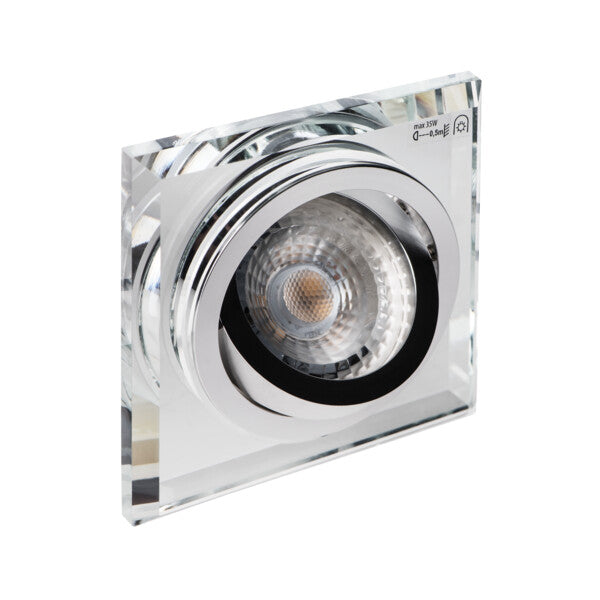 Kanlux MORTA GU10 Recessed Spotlight – Square, Silver