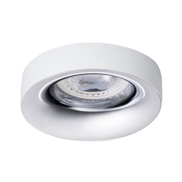 Kanlux - ELNIS L GU10 Recessed Spotlight – White/Chrome