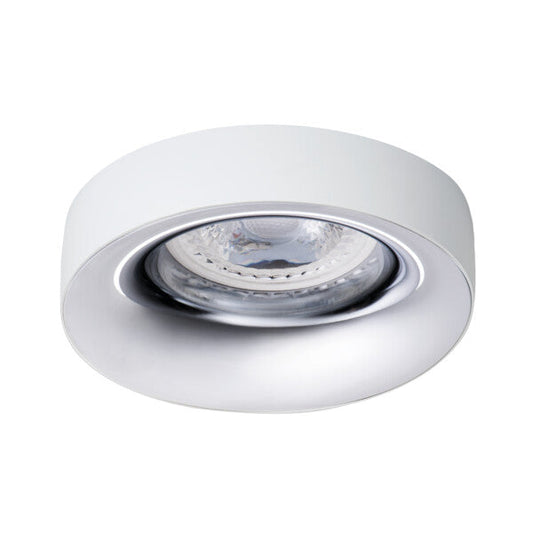 Kanlux - ELNIS L GU10 Recessed Spotlight – White/Chrome