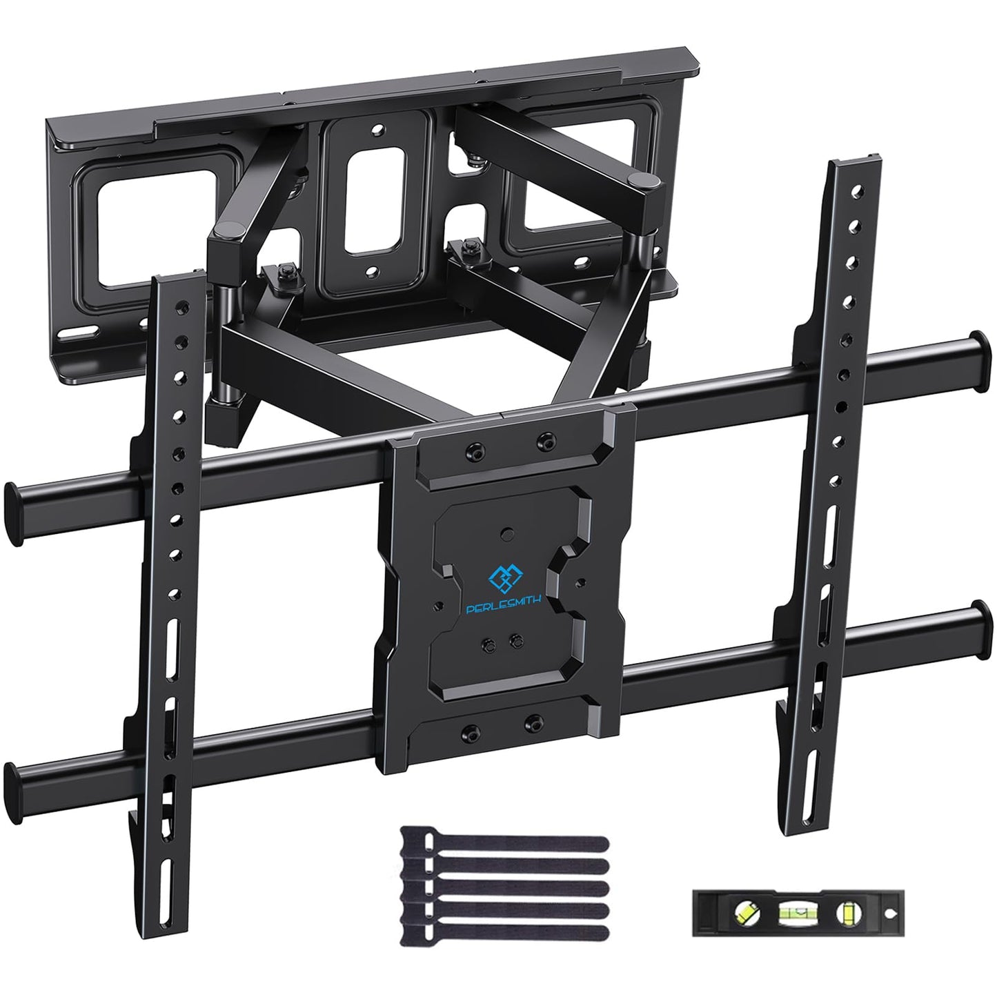 PERLESMITH TV Wall Bracket, TV Bracket for 37-85 Inch TVs up to 60kg, Swivel Tilt Extend TV Wall Mount, 55 65 inch TV Wall Bracket max VESA 600x400mm