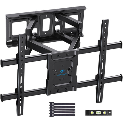 PERLESMITH TV Wall Bracket, TV Bracket for 37-85 Inch TVs up to 60kg, Swivel Tilt Extend TV Wall Mount, 55 65 inch TV Wall Bracket max VESA 600x400mm