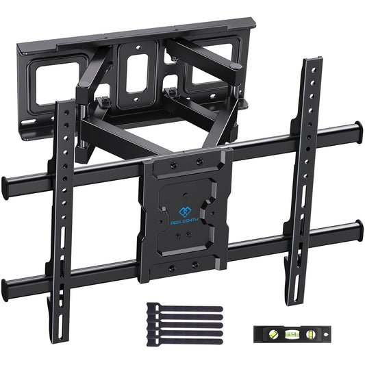 PERLESMITH TV Wall Bracket, TV Bracket for 37-85 Inch TVs up to 60kg, Swivel Tilt Extend TV Wall Mount, 55 65 inch TV Wall Bracket max VESA 600x400mm