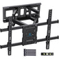 PERLESMITH TV Wall Bracket, TV Bracket for 37-85 Inch TVs up to 60kg, Swivel Tilt Extend TV Wall Mount, 55 65 inch TV Wall Bracket max VESA 600x400mm