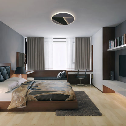Layered LED Ceiling Light with Hidden Lighting, Flush Mount