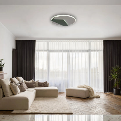 Layered LED Ceiling Light with Hidden Lighting, Flush Mount