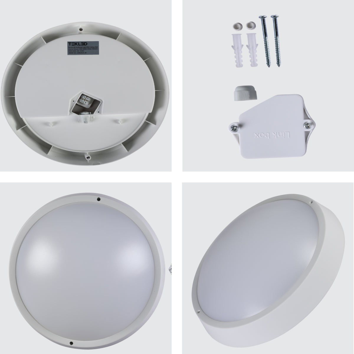 LED Bulkhead Light IP65 Ceiling Wall Interior Exterior 4000K White
