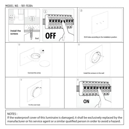 LED Bulkhead Light IP65 Ceiling Wall Interior Exterior 4000K White