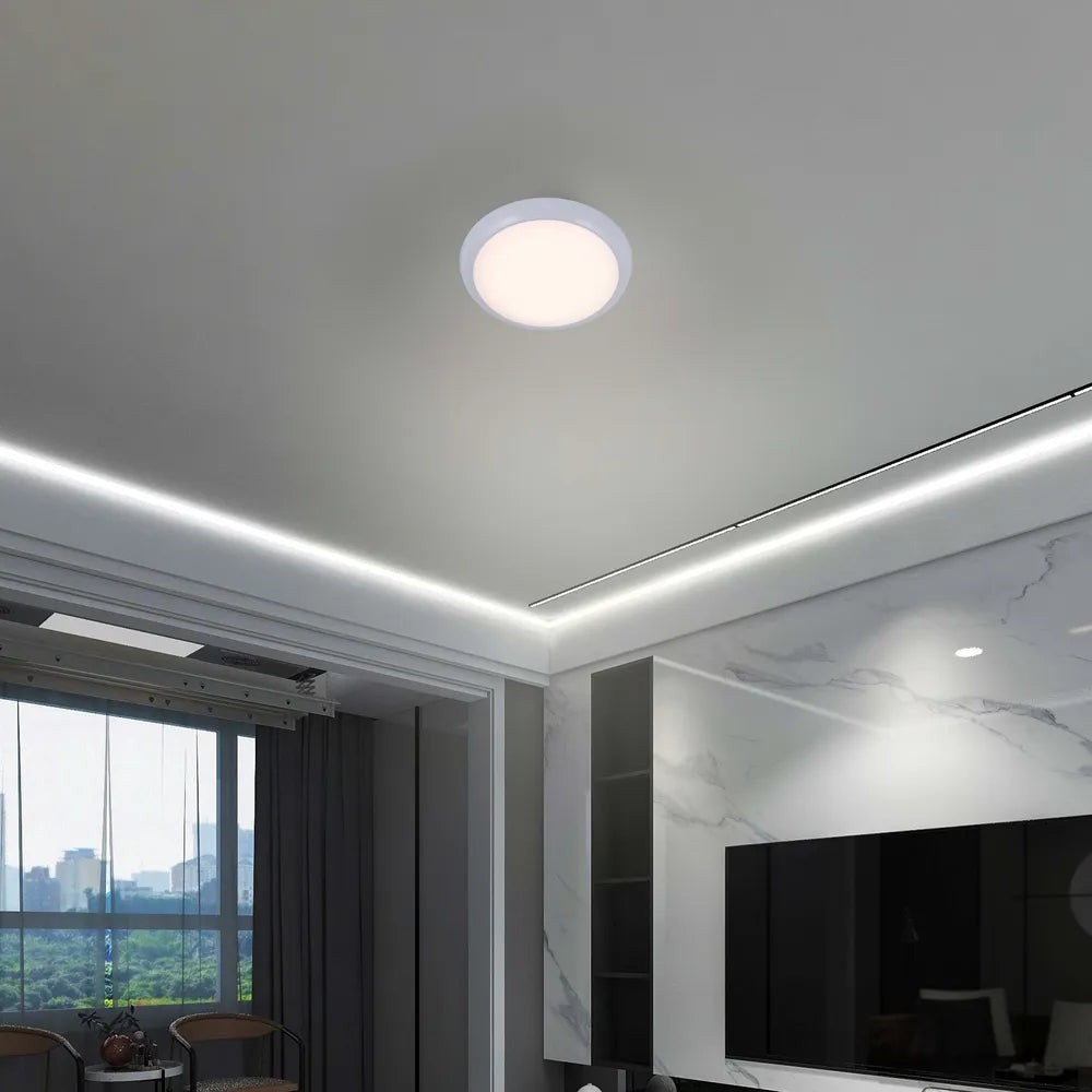 LED Paladin Bulkhead 14-16-20 W 3CCT IP54 with White Rim