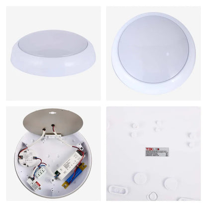 LED Paladin Bulkhead 14-16-20 W 3CCT IP54 with White Rim