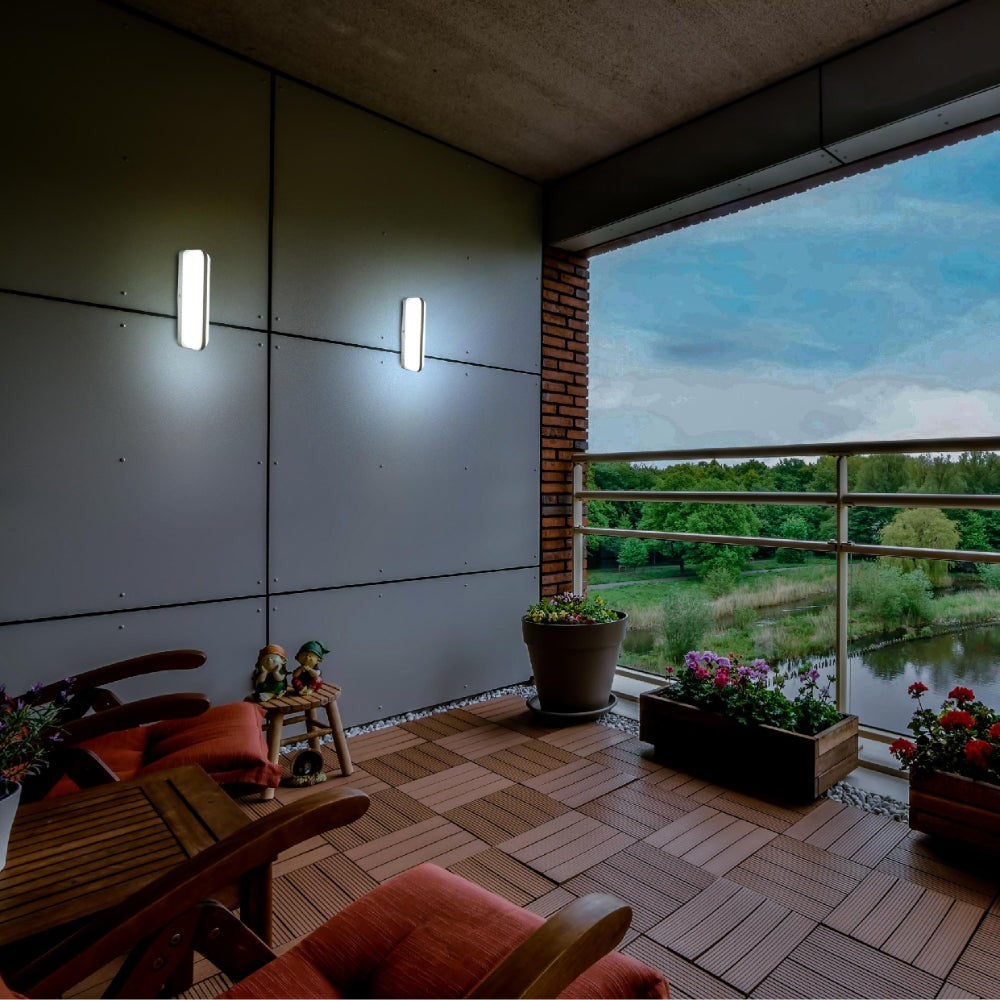 LED Plastic Modern Outdoor Wall Light 15W