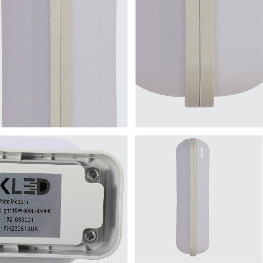 LED Plastic Modern Outdoor Wall Light 15W