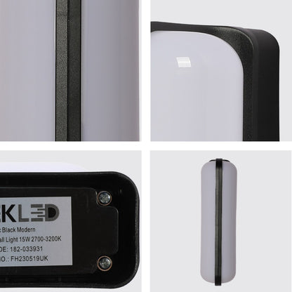 LED Plastic Modern Outdoor Wall Light 15W