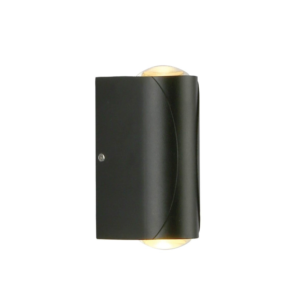 Black Corrugated Up Down Outdoor Modern LED Wall Light