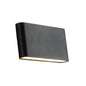 Black Slim Cuboid Up Down Outdoor Modern LED Wall Washer Light